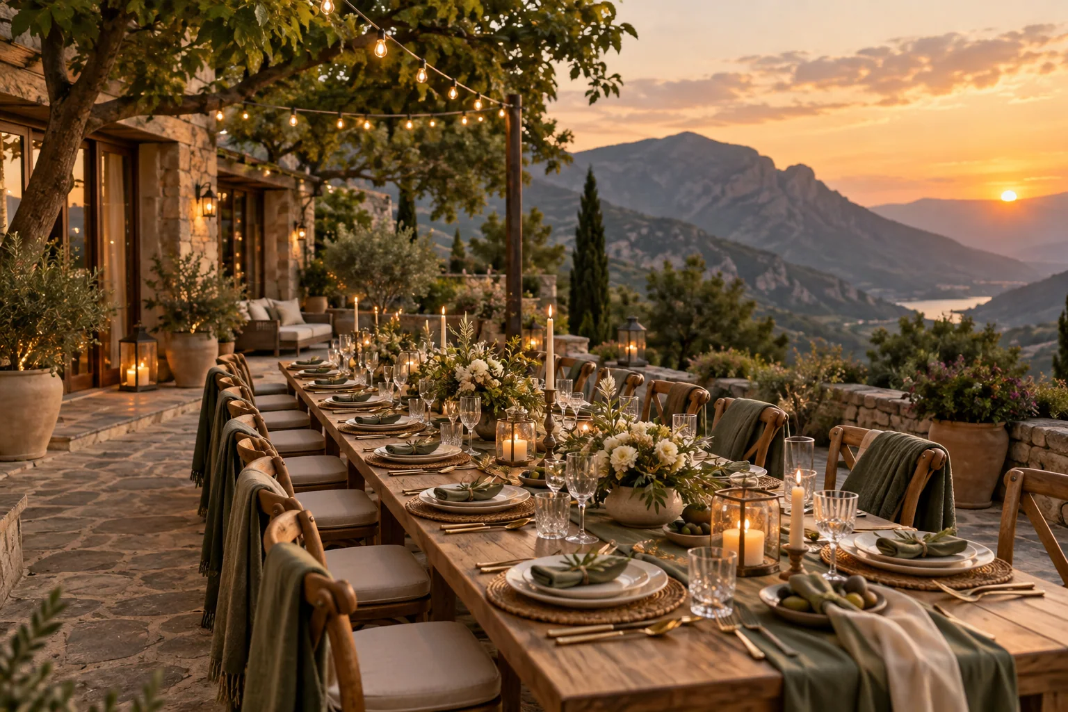 A table set for a celebration